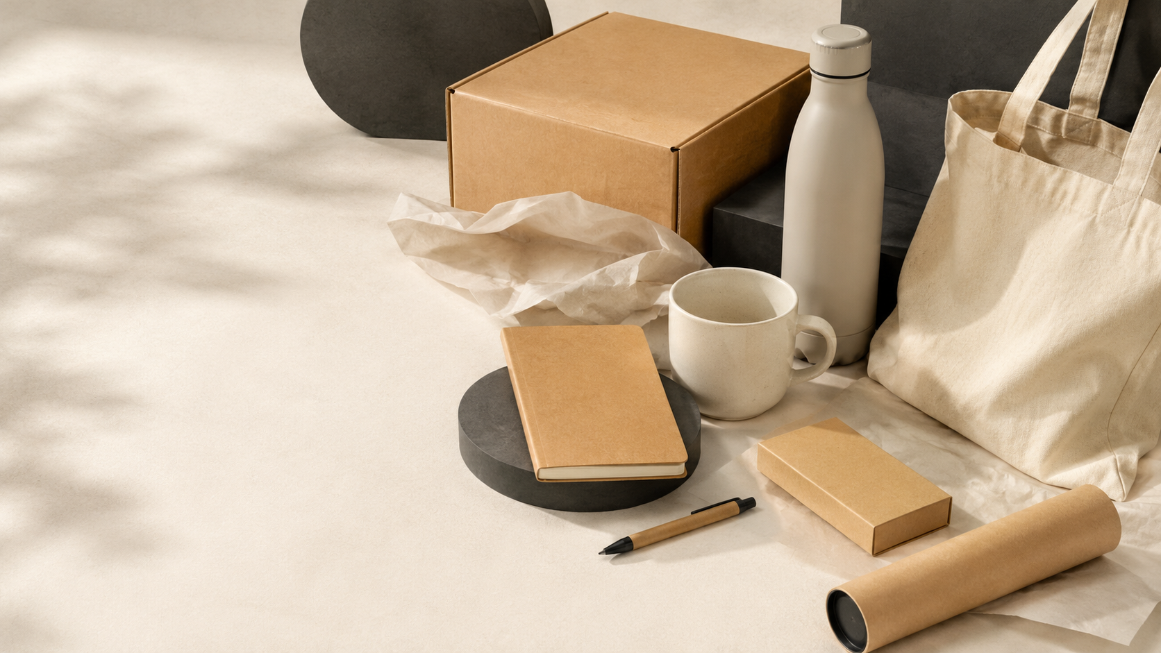 Custom-product samples arranged for a business sourcing project